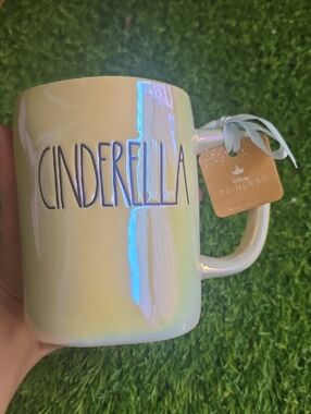 Disney Iridescent Cinderella Mug - Cream and Blue Sheen